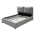 Misha Fabric Upholstered Queen Bed (3 Boxes) in Grey