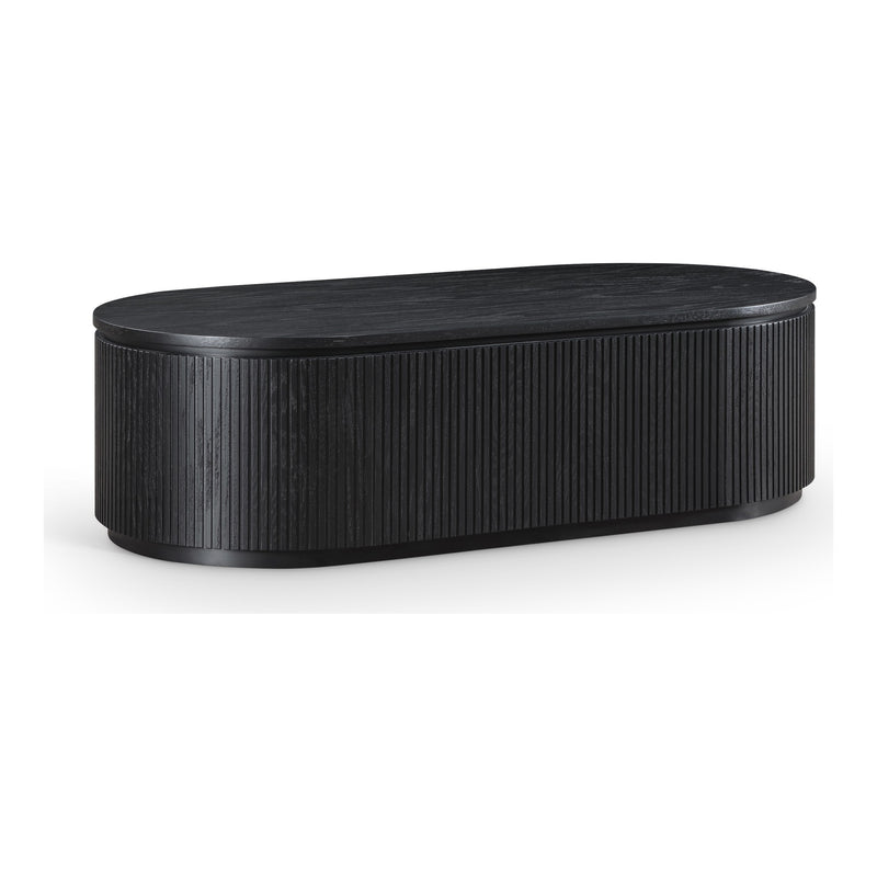 Moana Solid Wood Storage Coffee Table in Black