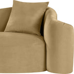 Destin Velvet Upholstered Chair in Camel