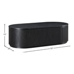 Moana Solid Wood Storage Coffee Table in Black