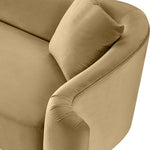 Destin Velvet Upholstered Chair in Camel