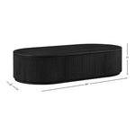 Moana Solid Wood Storage Coffee Table in Black