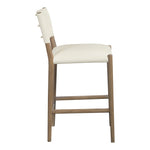 Andie Vegan Leather Upholstered Counter Stool in Cream