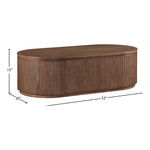 Moana Solid Wood Storage Coffee Table in Brown