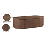 Moana Solid Wood Storage Coffee Table in Brown