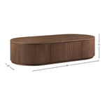 Moana Solid Wood Storage Coffee Table in Brown