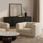 Modari Fabric Upholstered Chair in Beige