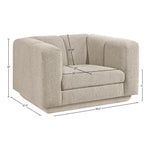 Modari Fabric Upholstered Chair in Beige