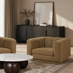 Modari Fabric Upholstered Chair in Brown