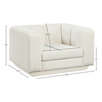 Modari Fabric Upholstered Chair in Cream