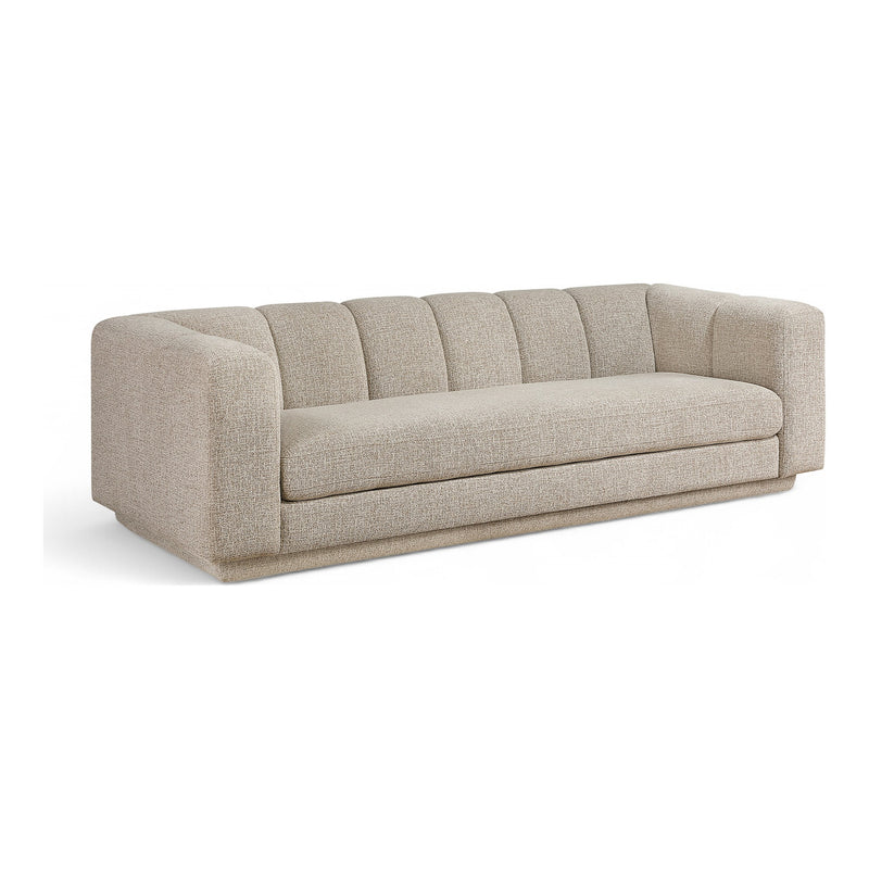 Modari 95" Fabric Upholstered Sofa in Beige