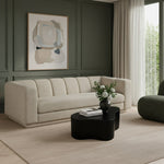 Modari 95" Fabric Upholstered Sofa in Beige