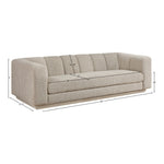Modari 95" Fabric Upholstered Sofa in Beige