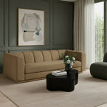 Modari 95" Fabric Upholstered Sofa in Brown