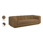 Modari 95" Fabric Upholstered Sofa in Brown