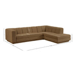 Modari Fabric Upholstered 2pc. Modular Sectional in Brown