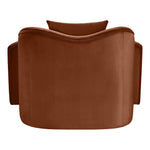 Destin Velvet Upholstered Chair in Cognac