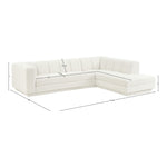 Modari Fabric Upholstered 2pc. Modular Sectional in Cream