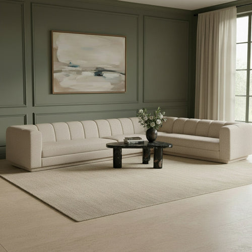 Modari Fabric Upholstered 4pc. Modular Sectional in Beige