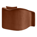 Destin Velvet Upholstered Chair in Cognac