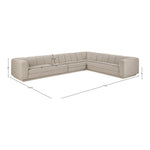 Modari Fabric Upholstered 4pc. Modular Sectional in Beige
