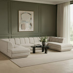 Modari Fabric Upholstered 4pc. Modular Sectional in Beige