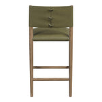 Andie Vegan Leather Upholstered Counter Stool in Olive