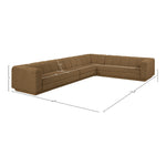 Modari Fabric Upholstered 4pc. Modular Sectional in Brown