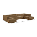 Modari Fabric Upholstered 4pc. Modular Sectional in Brown