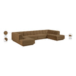 Modari Fabric Upholstered 4pc. Modular Sectional in Brown