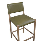 Andie Vegan Leather Upholstered Counter Stool in Olive
