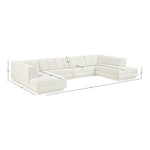 Modari Fabric Upholstered 4pc. Modular Sectional in Cream