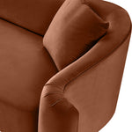 Destin Velvet Upholstered Chair in Cognac