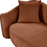 Destin Velvet Upholstered Chair in Cognac