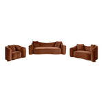 Destin Velvet Upholstered Chair in Cognac