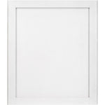 Modernist Wood Veneer And Stainless Steel Base Mirror in White