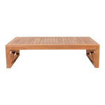 Anguilla Teak Wood Outdoor Patio Coffee Table in Natural
