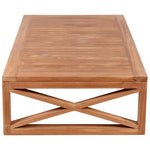 Anguilla Teak Wood Outdoor Patio Coffee Table in Natural