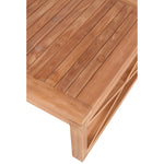 Anguilla Teak Wood Outdoor Patio Coffee Table in Natural