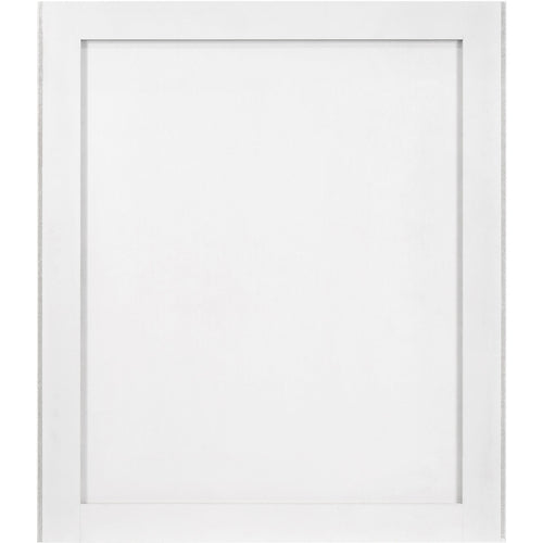 Modernist Wood Veneer Frame Mirror in White