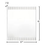 Modernist Wood Veneer Frame Mirror in White