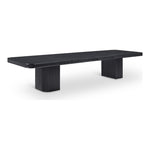 Mohari 112" / 136" / 160" Solid Wood And Oak Veneer Dining Table (3 Boxes) in Black