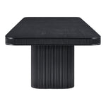 Mohari 112" / 136" / 160" Solid Wood And Oak Veneer Dining Table (3 Boxes) in Black