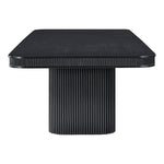 Mohari 112" / 136" / 160" Solid Wood And Oak Veneer Dining Table (3 Boxes) in Black