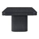 Mohari 112" / 136" / 160" Solid Wood And Oak Veneer Dining Table (3 Boxes) in Black