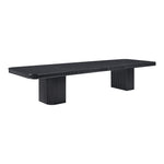 Mohari 112" / 136" / 160" Solid Wood And Oak Veneer Dining Table (3 Boxes) in Black