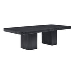 Mohari 112" / 136" / 160" Solid Wood And Oak Veneer Dining Table (3 Boxes) in Black