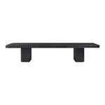 Mohari 112" / 136" / 160" Solid Wood And Oak Veneer Dining Table (3 Boxes) in Black