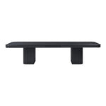 Mohari 112" / 136" / 160" Solid Wood And Oak Veneer Dining Table (3 Boxes) in Black
