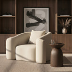Destin Velvet Upholstered Chair in Cream